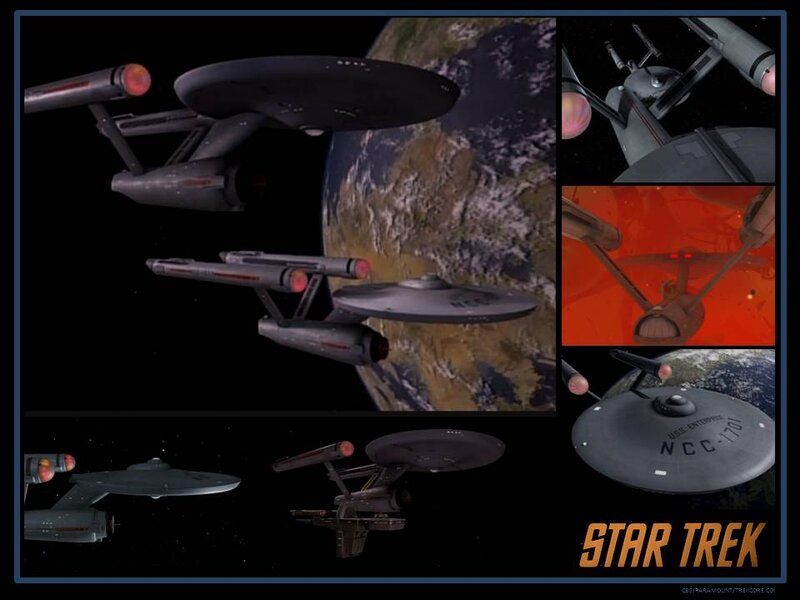 Starship Enterprise — Black, Dramatic, Night, 3d Render