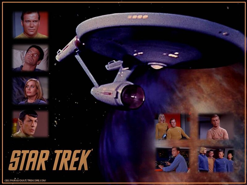 Starship Enterprise — Black, Dramatic, Night, Digital Art, Crew Members