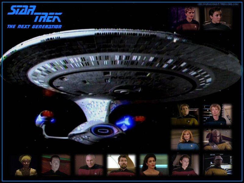 Starship Enterprise — Black, Dramatic, Night, Digital Art, Crew Portraits