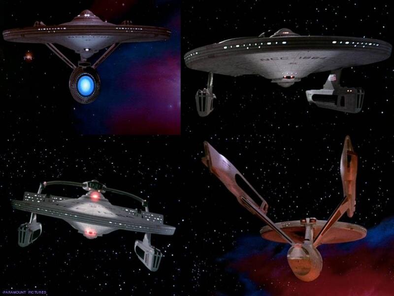 Starship Enterprise — Black, Dramatic, Night, Digital Art, Space