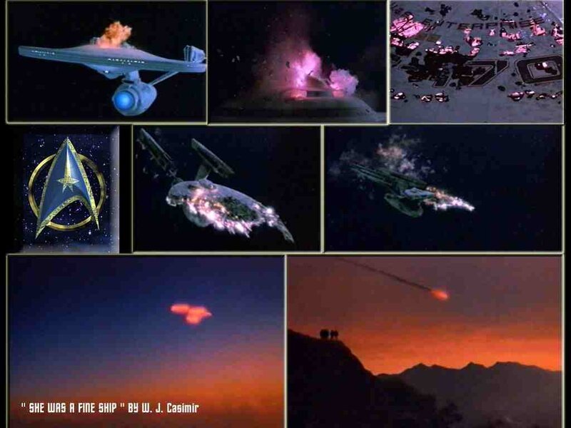 Starship Enterprise — Black, Dramatic, Sunset