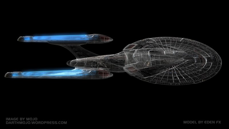 Starship Enterprise — Black, Technological, 3d Render