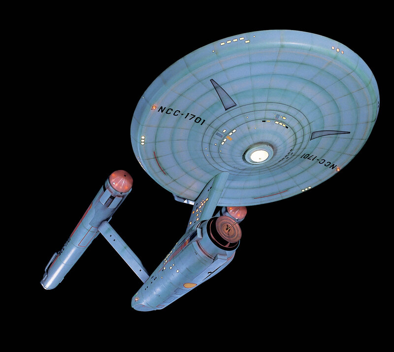 Starship Enterprise — Blue, Dramatic, 3d Render