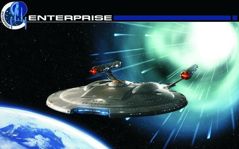 Starship Enterprise — Blue, Dramatic, Digital Art, Planet