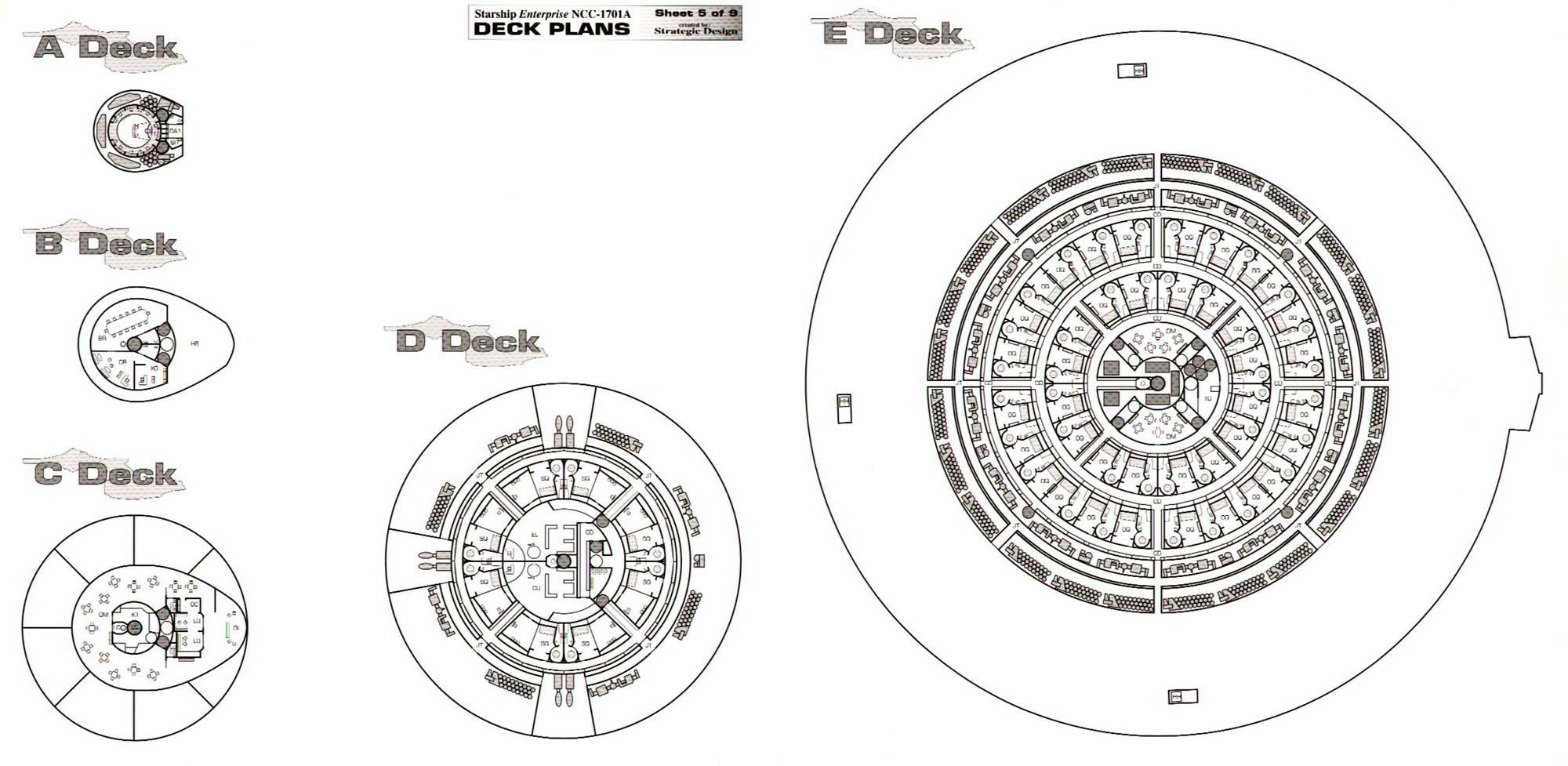 Starship Enterprise deck plans