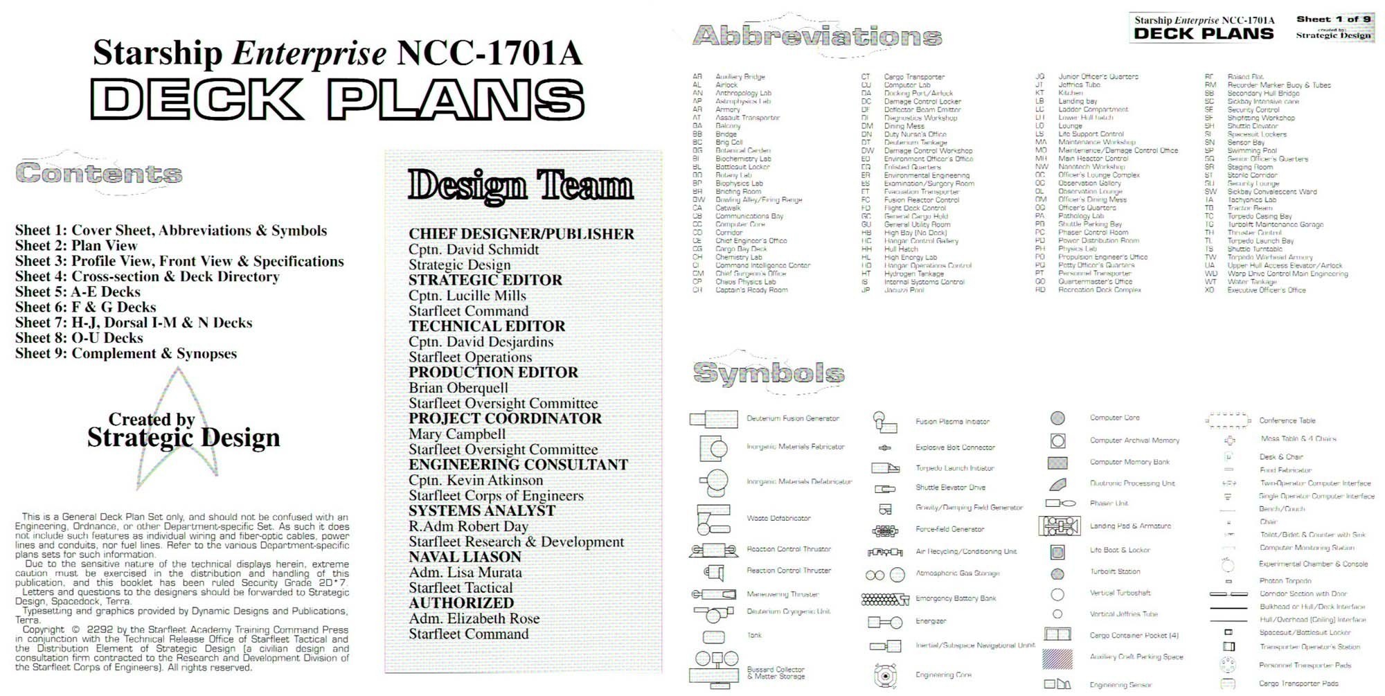 Starship Enterprise deck plans