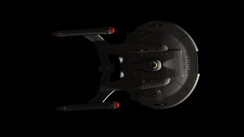 Starship Enterprise from above