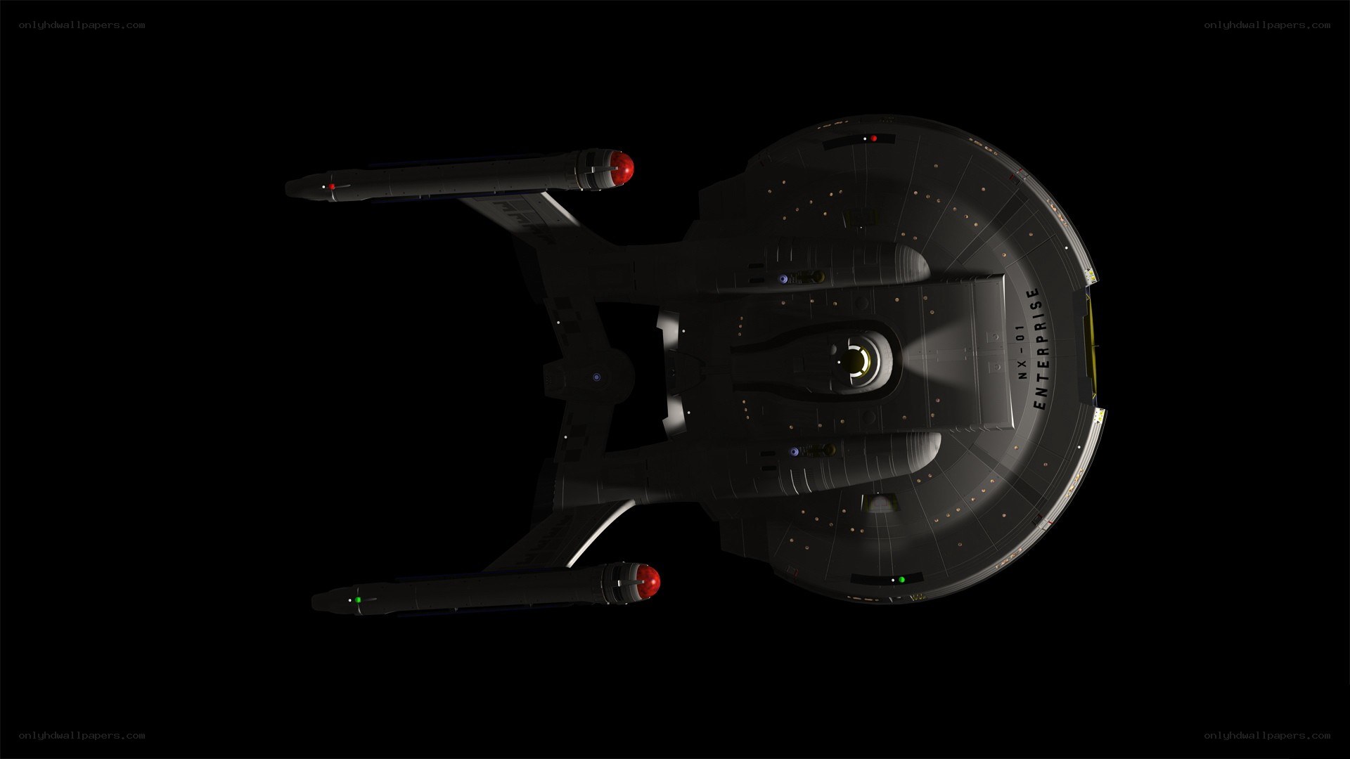 Starship Enterprise from above