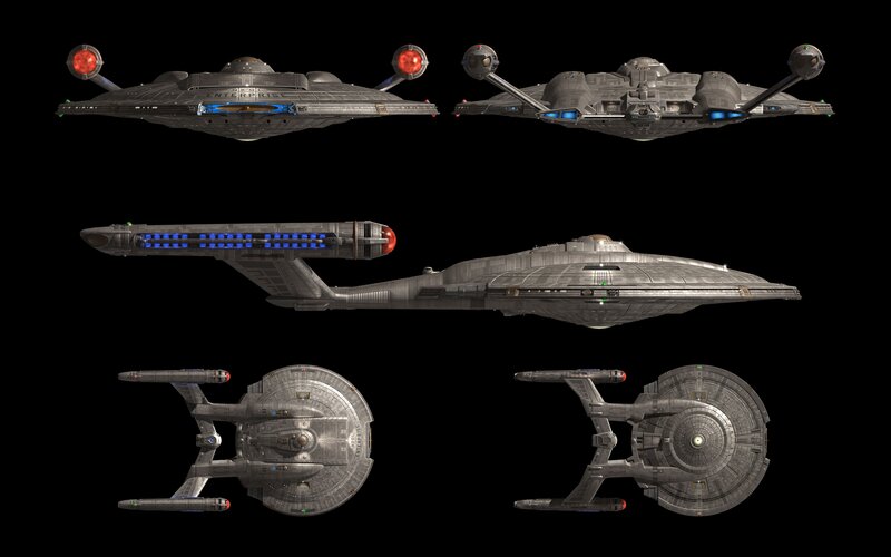 Starship Enterprise — Gray, Dramatic, 3d Render, Spacecraft