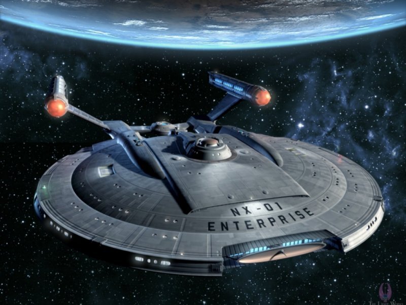 Starship Enterprise in orbit