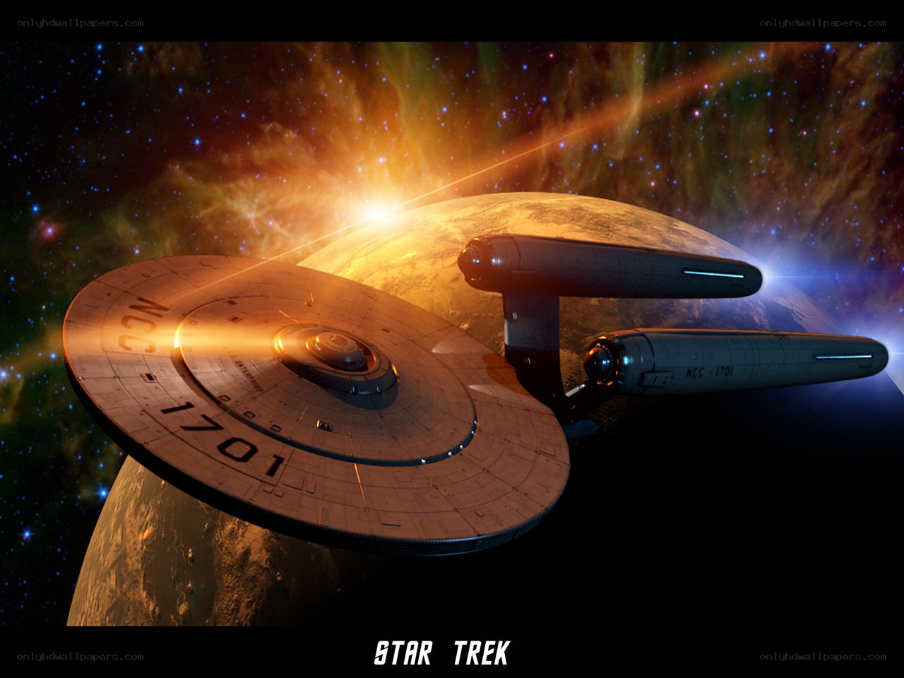 Starship Enterprise in space