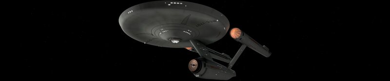 Starship Enterprise in space