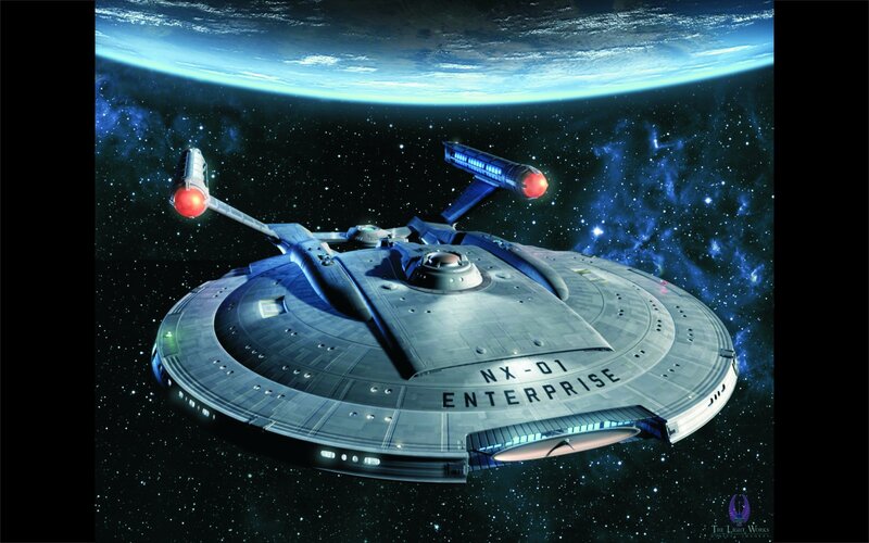 Starship Enterprise in space