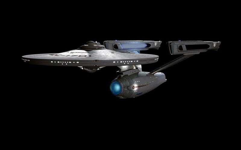 Starship Enterprise in space