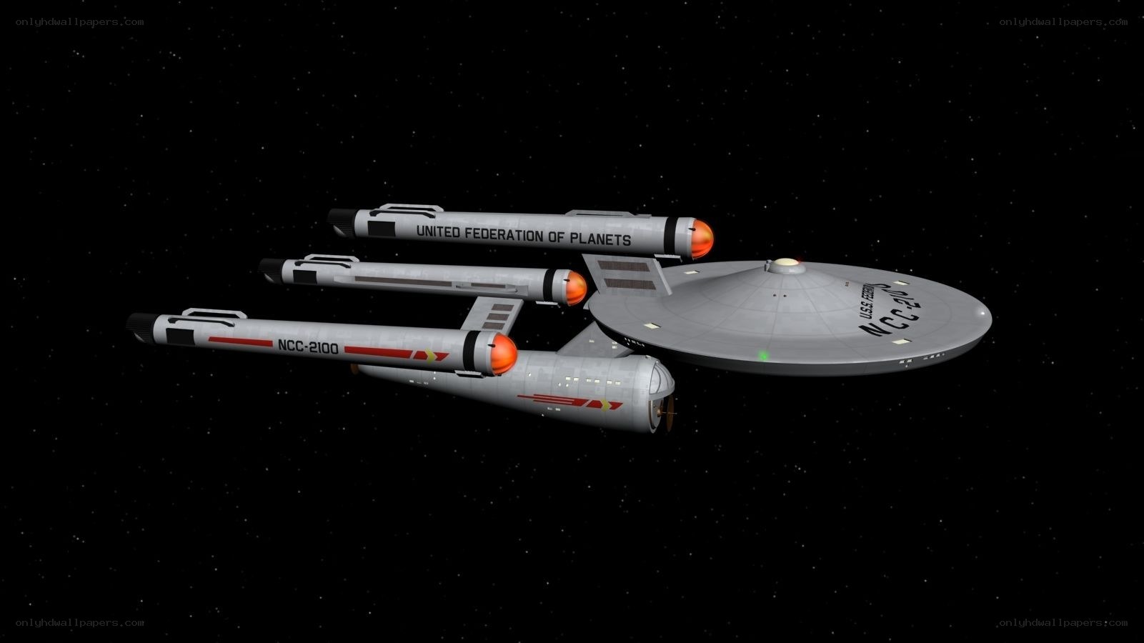 Starship Enterprise in space