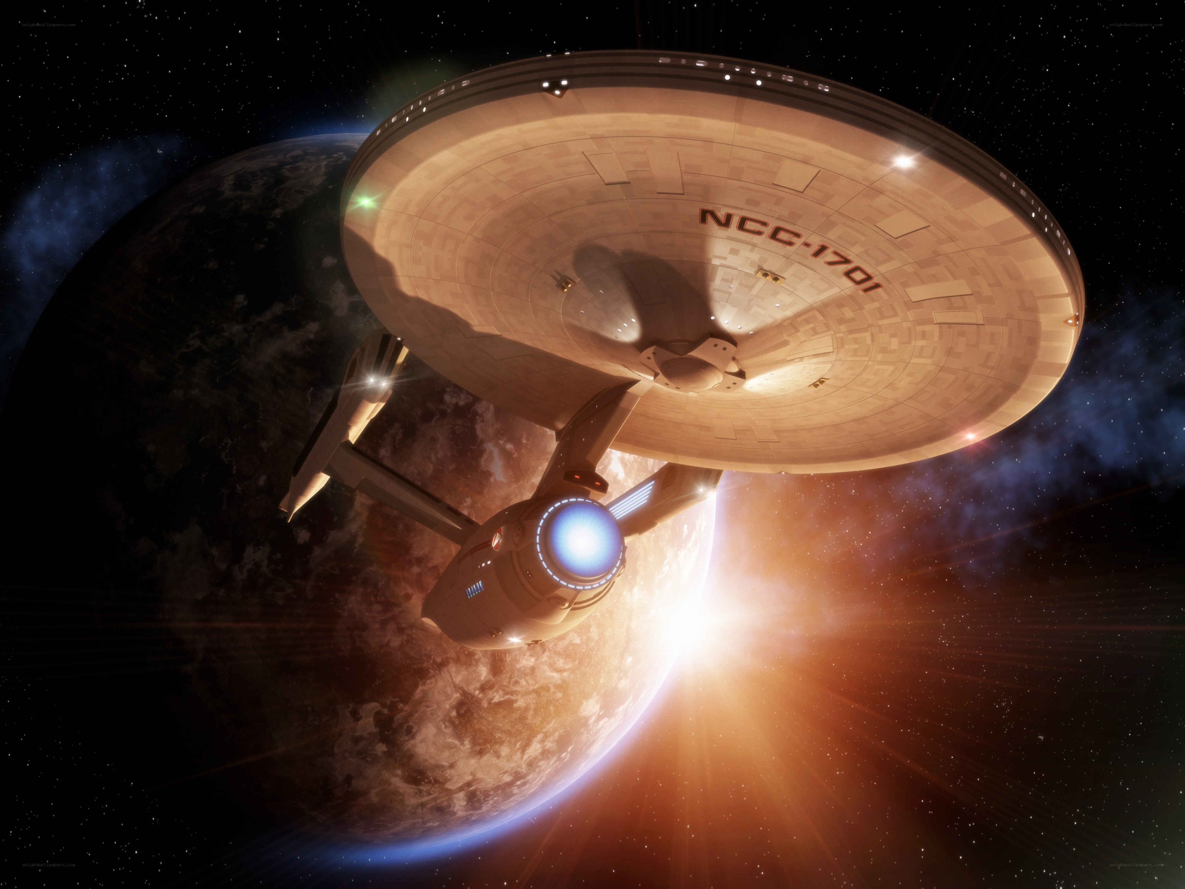 Starship Enterprise in space