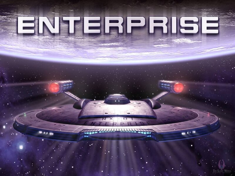 Starship Enterprise in space