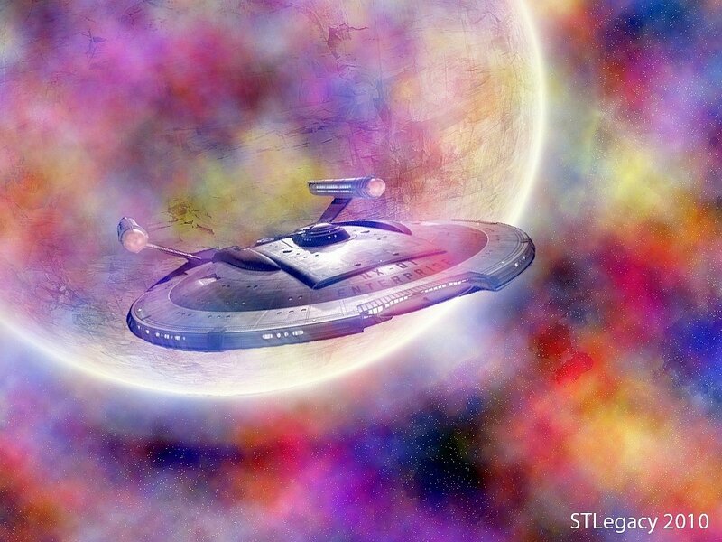 Starship Enterprise in space