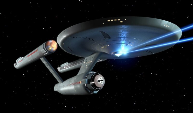 Starship Enterprise in space