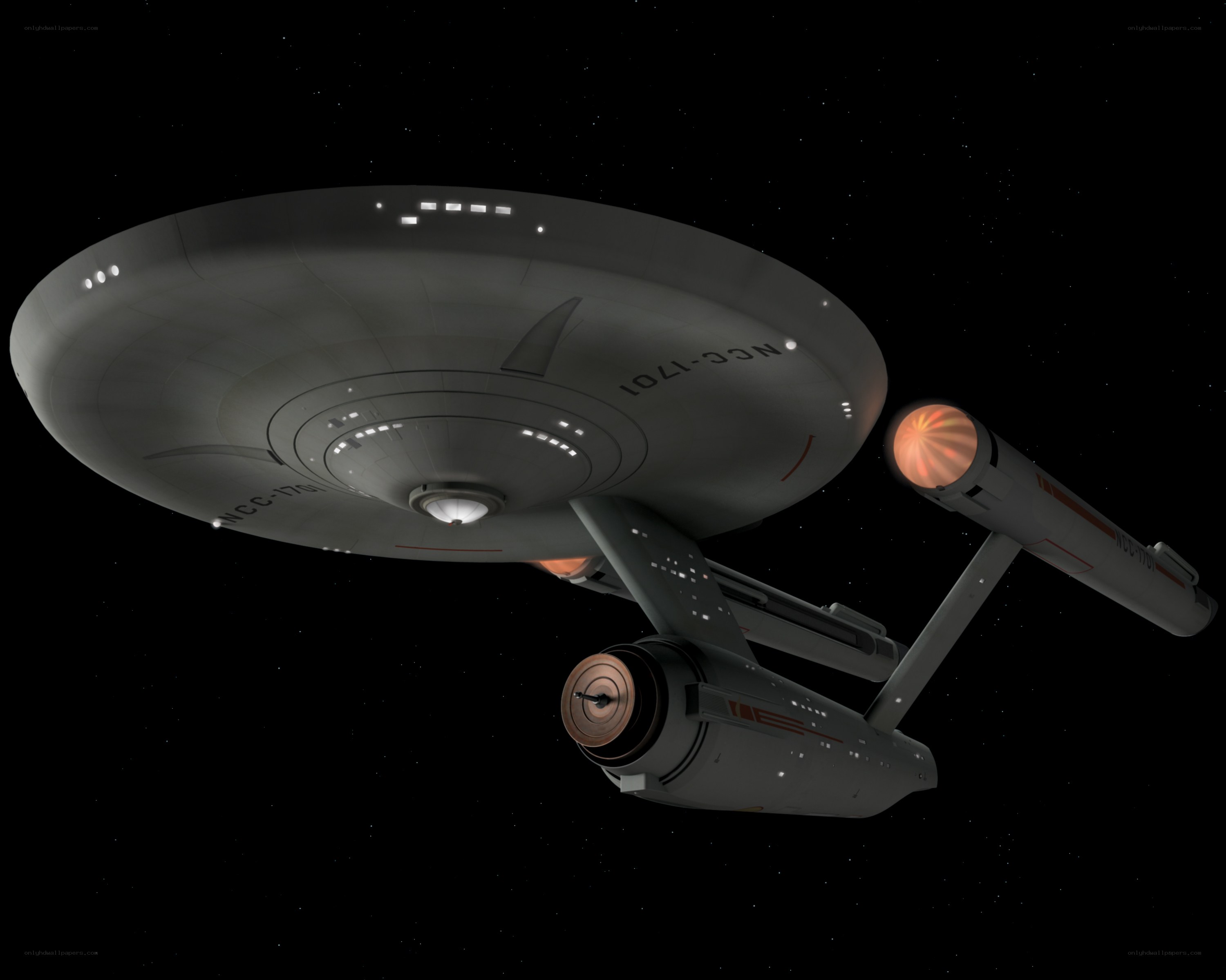 Starship Enterprise in space