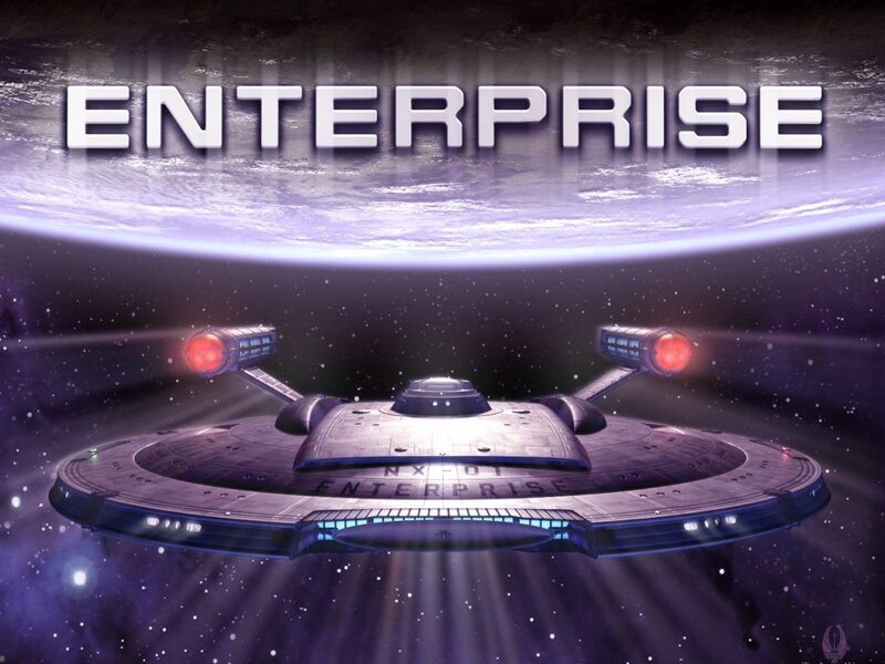 Starship Enterprise in space