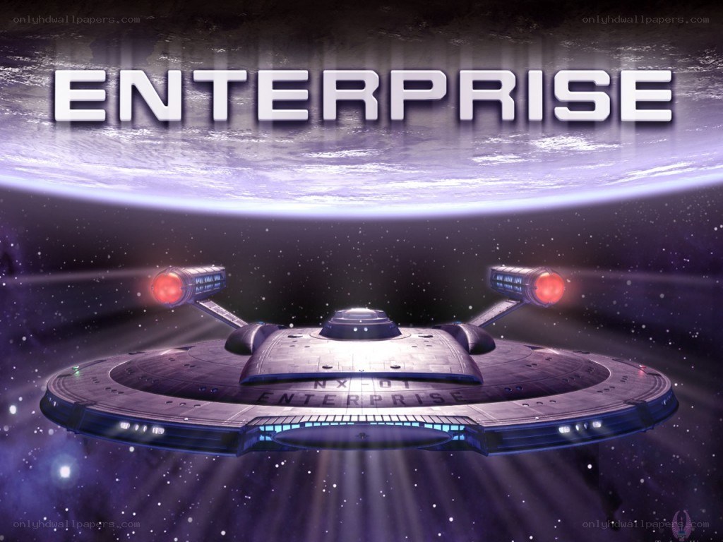 Starship Enterprise in space