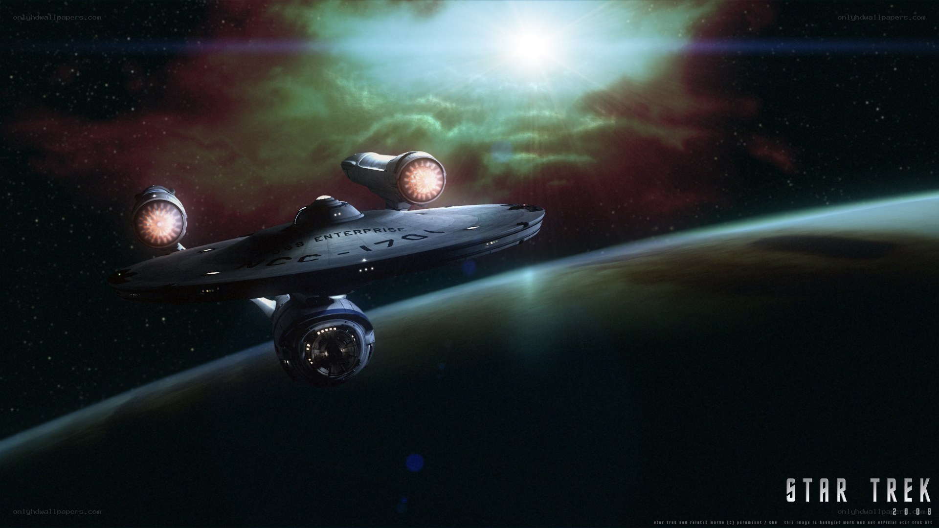Starship Enterprise in space