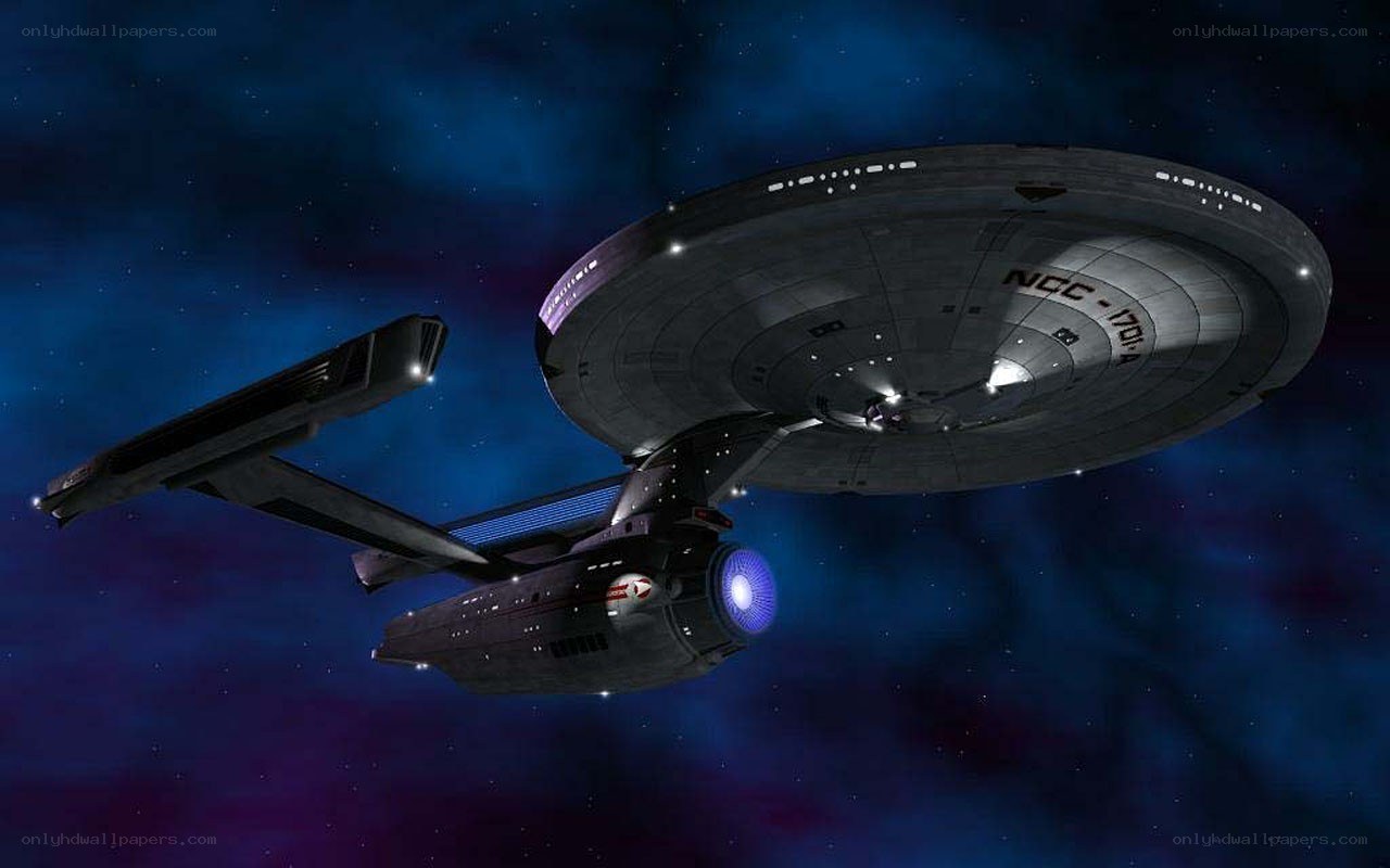 Starship Enterprise in space