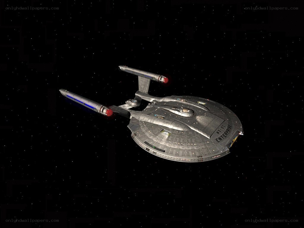 Starship Enterprise in space