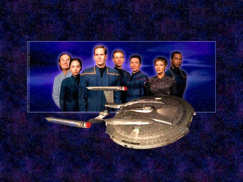 Starship Enterprise — Purple, Dramatic, Night
