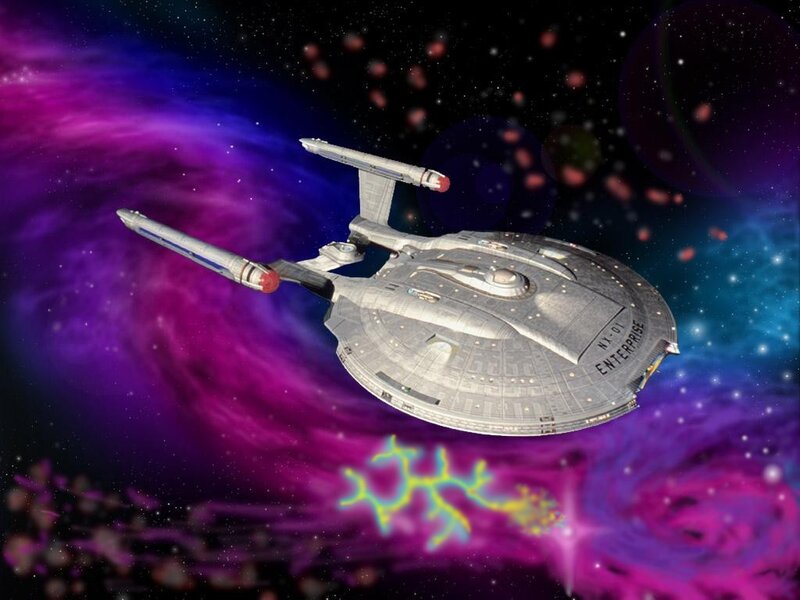 Starship Enterprise — Purple, Dramatic