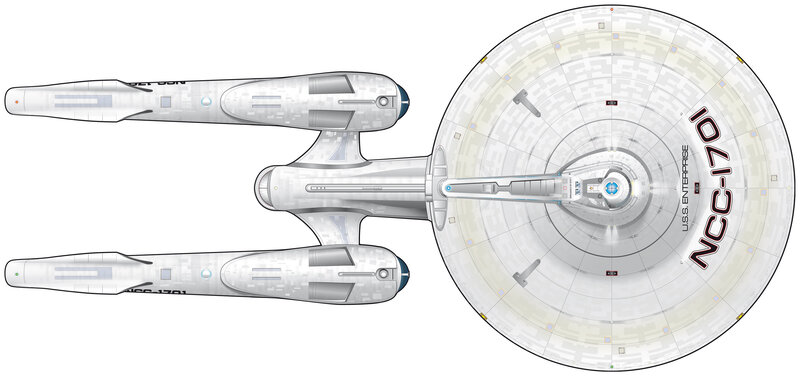 Starship Enterprise — White, Technical, Illustration
