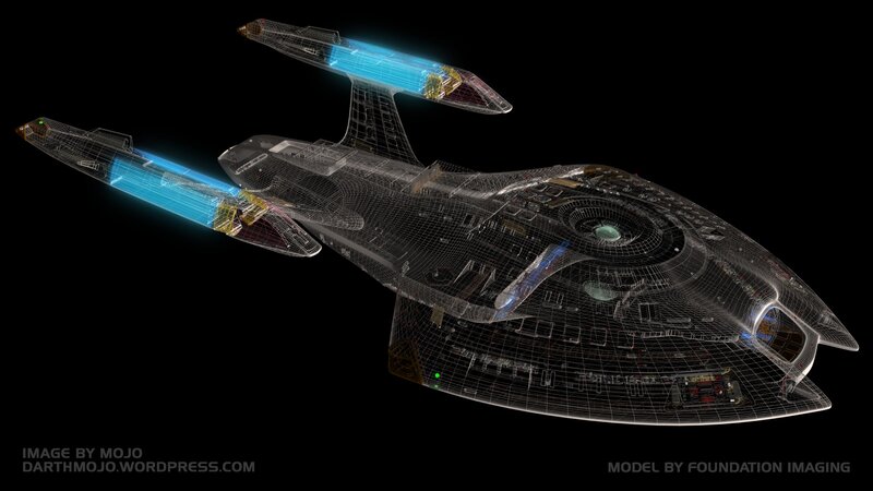 Starship Enterprise wireframe