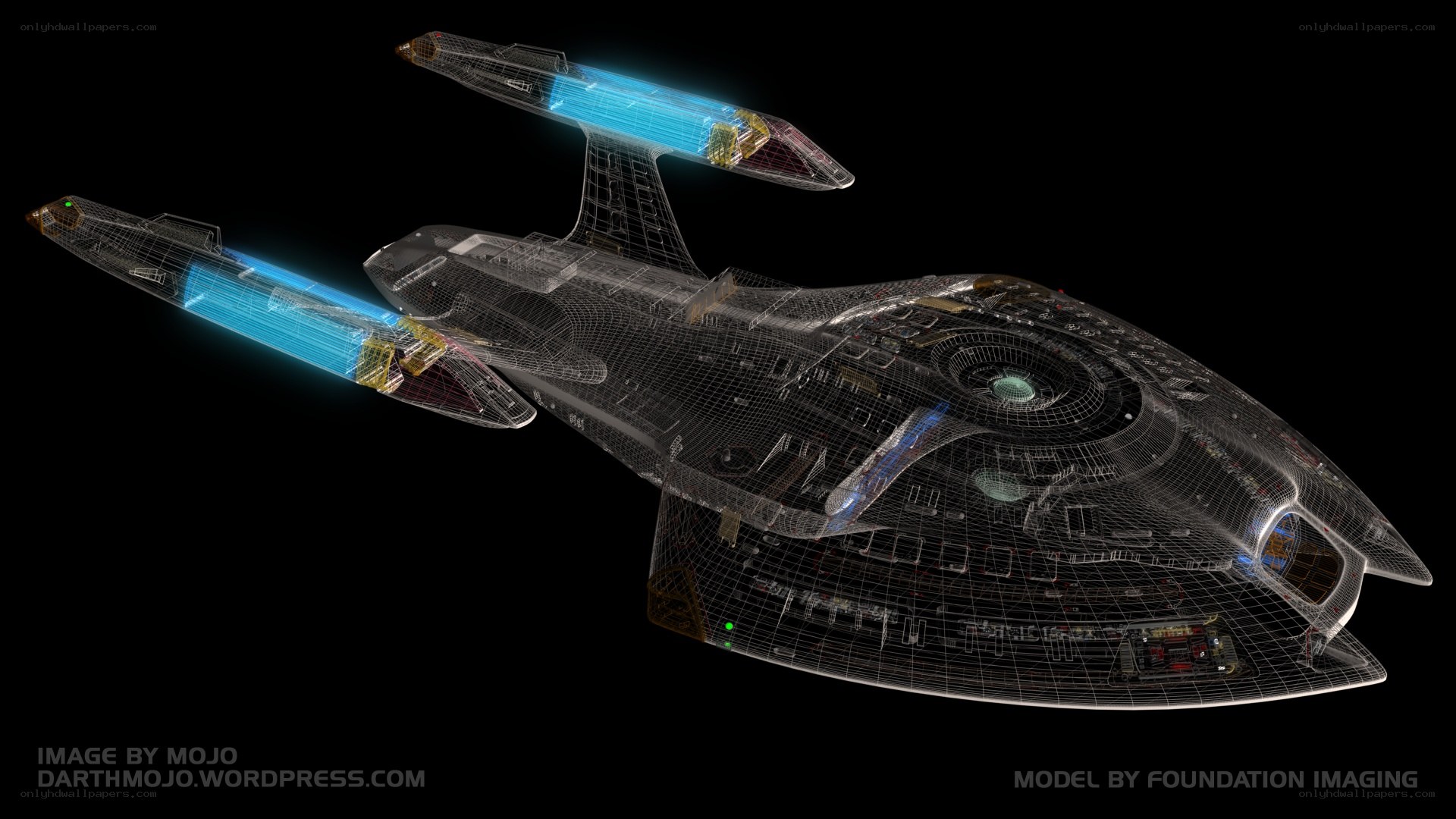 Starship Enterprise wireframe