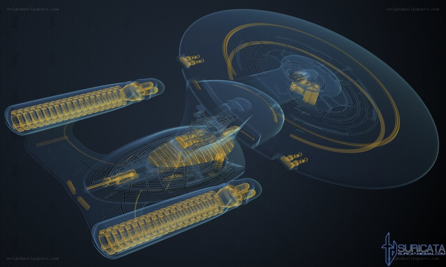 Starship Enterprise X-ray view