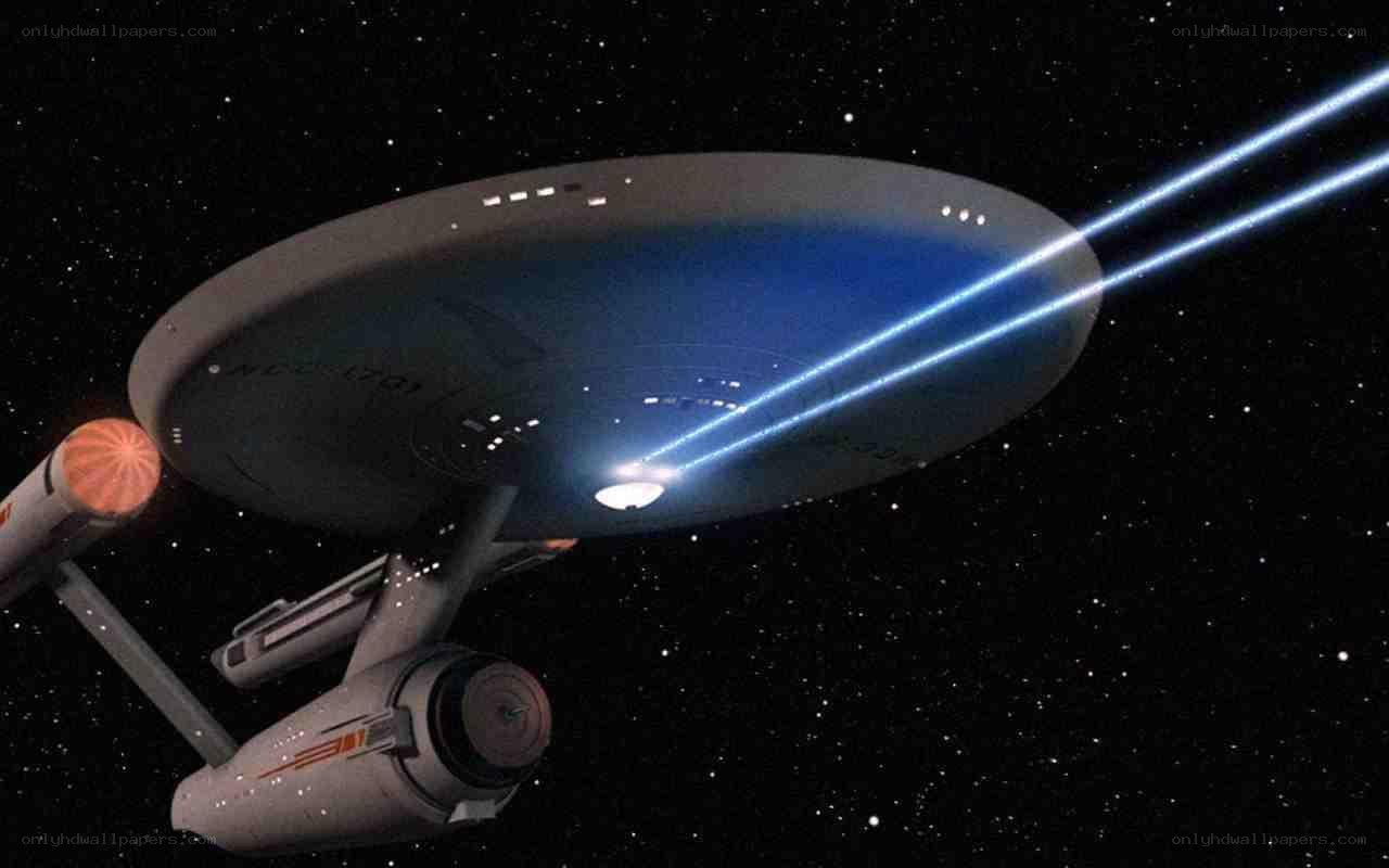 Starship firing phasers