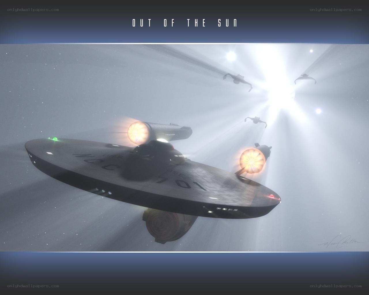 Starship fleet in space