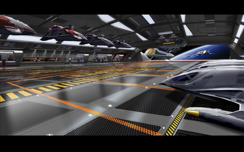 Starship Hangar Bay — Gray