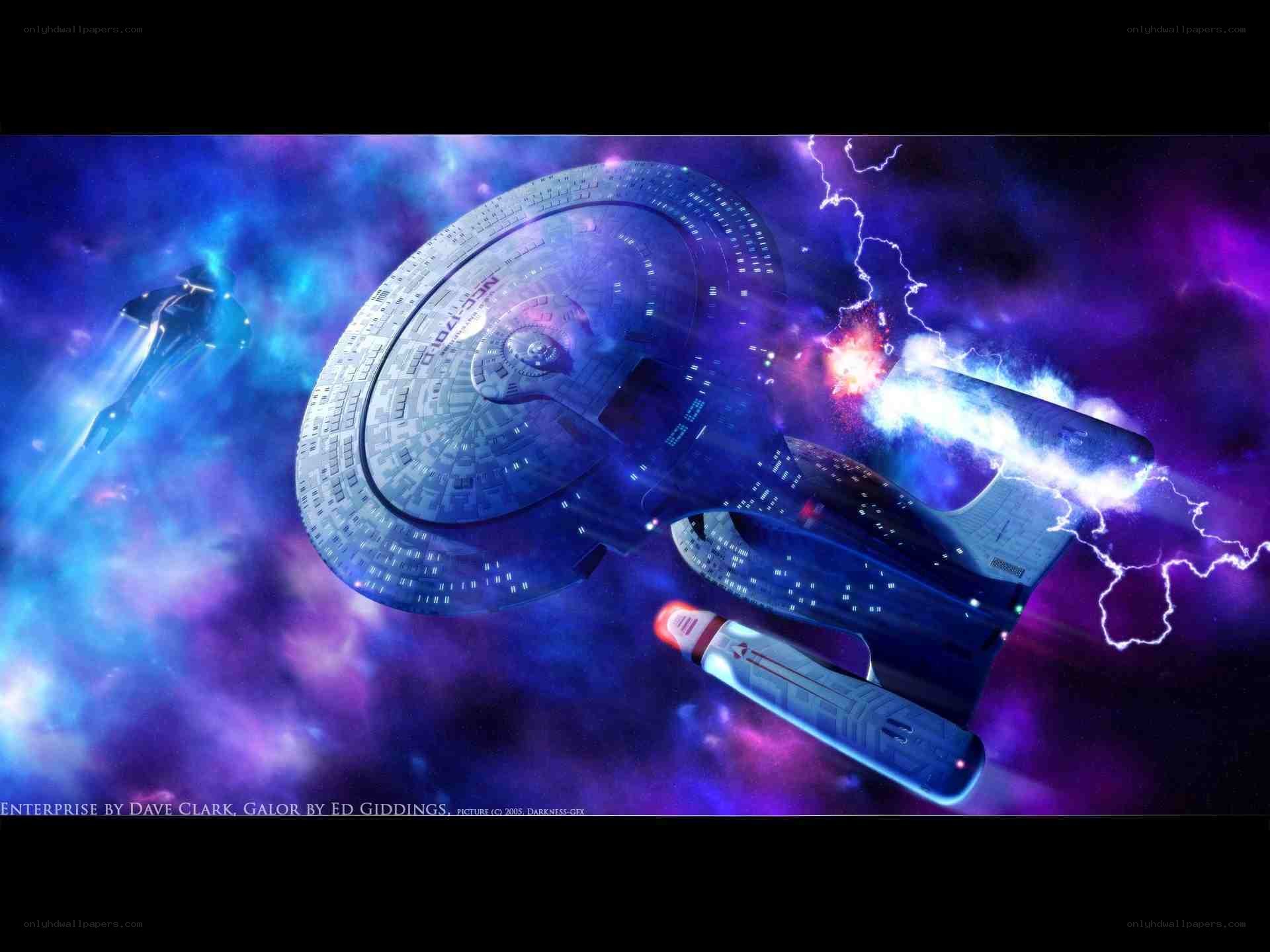 Starship in a nebula
