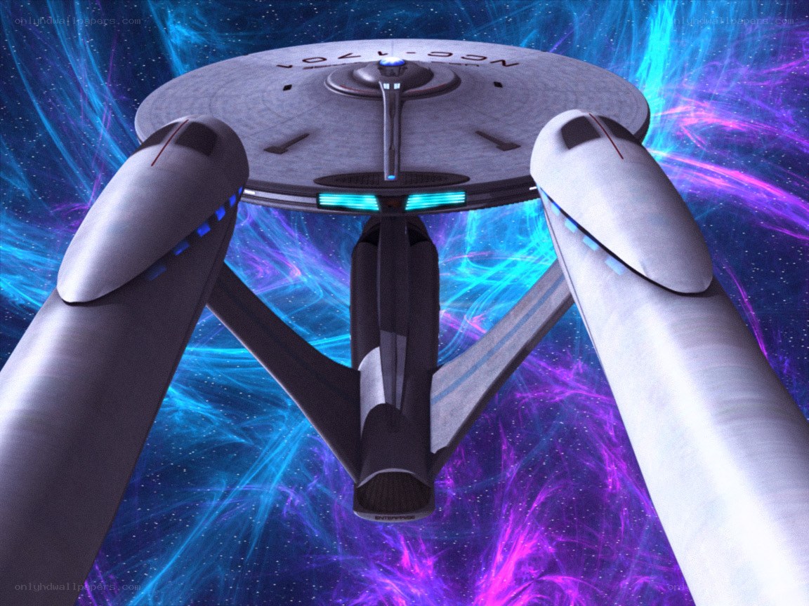 Starship in a nebula