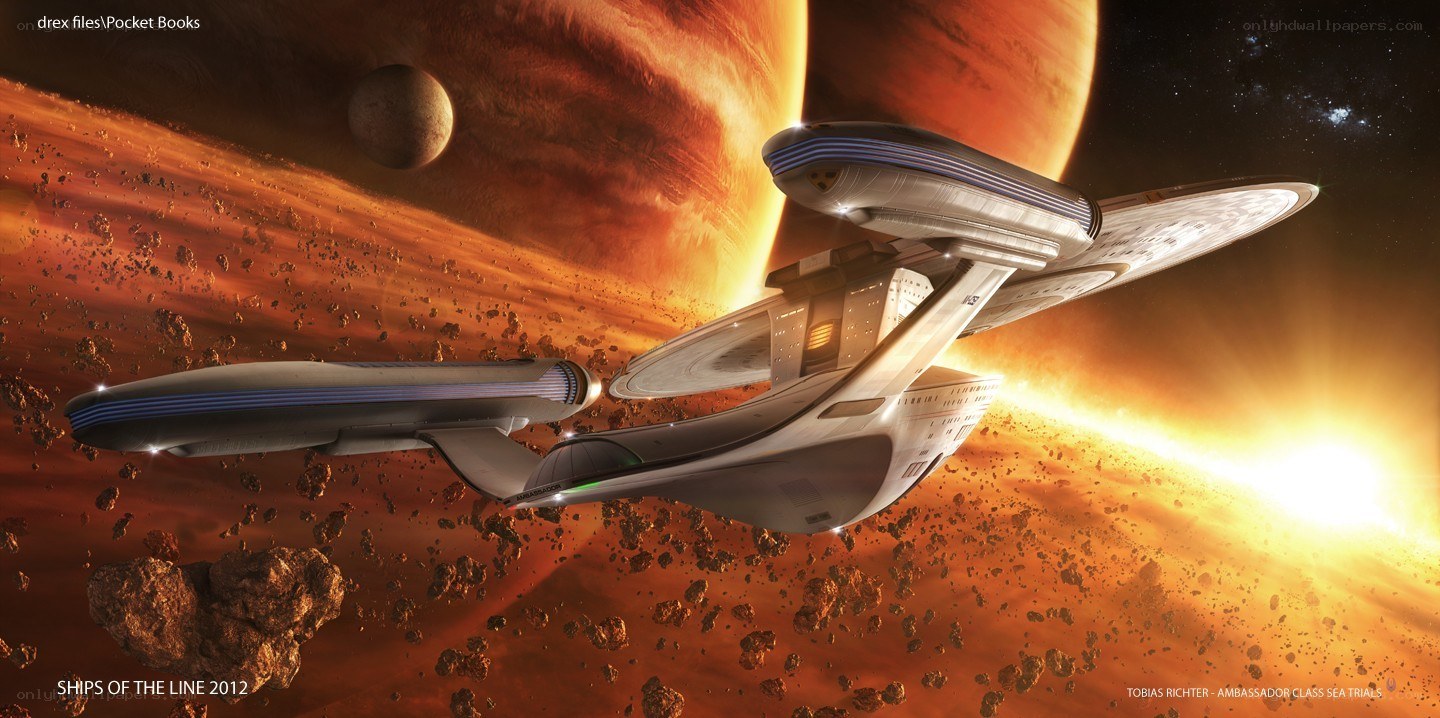 Starship in asteroid field