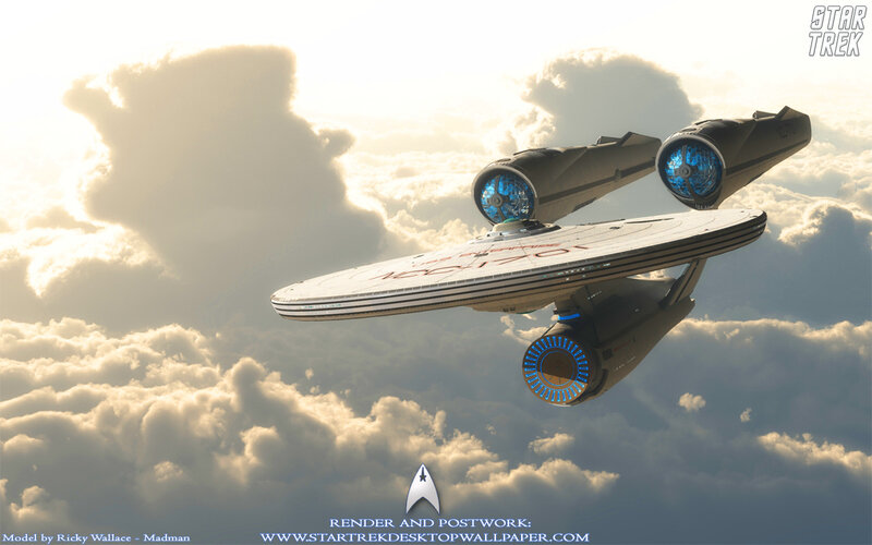Starship in Clouds