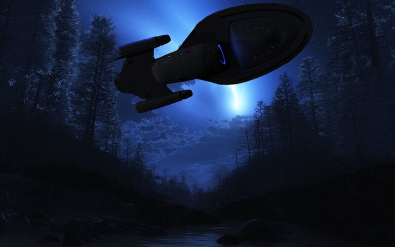 Starship in Forest