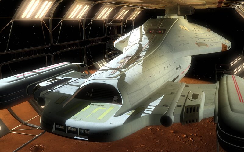 Starship in Hangar — Gray