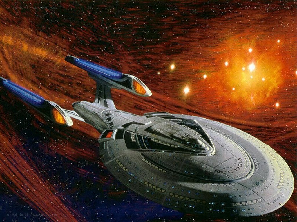 Starship in nebula space