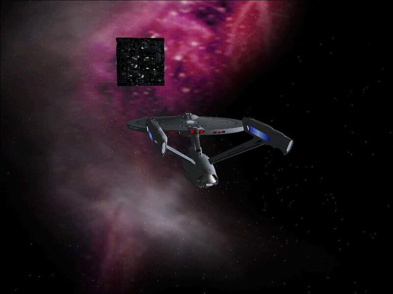 Starship in nebula space