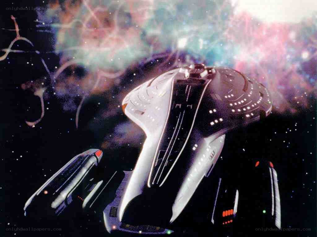 Starship in nebula space