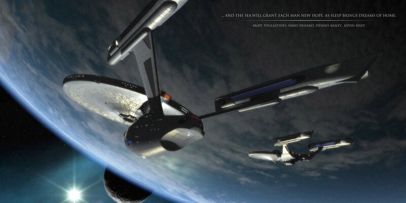 Starship in orbit around a planet