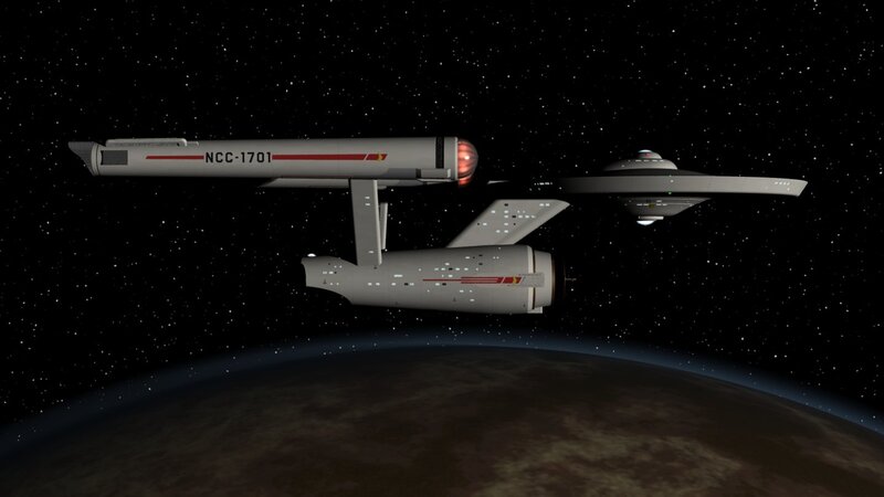 Starship in Orbit — Black, Serene