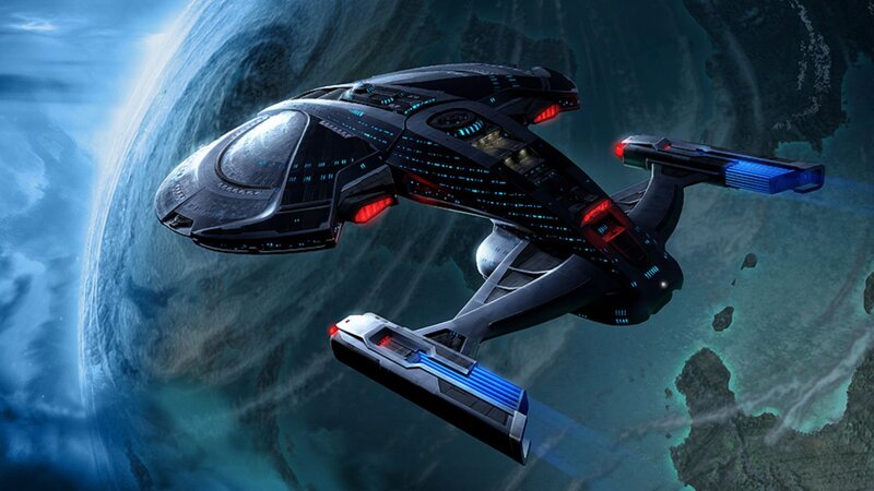 Starship in Orbit — Blue, Dramatic, Digital Art, Planet, Spacecraft, Engines